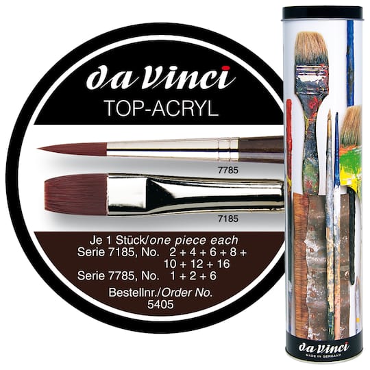 da Vinci TOP-ACRYL 10 Piece Brush Tin Set